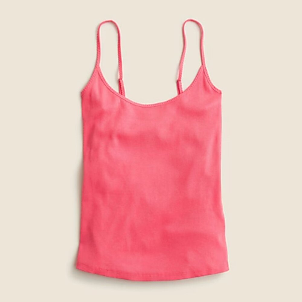 NWT JCREW Fine rib camisole in Garden Rose